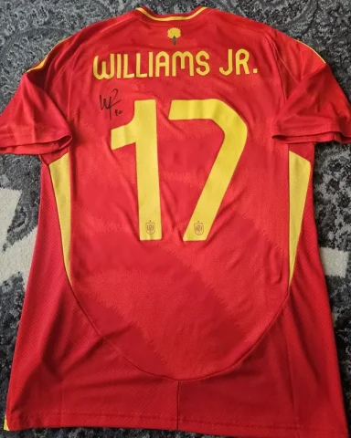 Camiseta de la Selección Española firmada por Nico Williams 